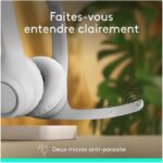 ⁦Logitech ZONE 300 Noise-Cancelling Bluetooth Headset -Off White⁩ - الصورة ⁦3⁩