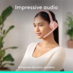 ⁦Logitech ZONE 300 Noise-Cancelling Bluetooth Headset -Rose⁩ - الصورة ⁦5⁩