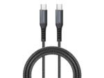 Rockrose 3A 60W Max 1M USB-C to USB-C Nylon-braided Cable - Image 2