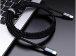 Rockrose 3A 60W Max 2M USB-C to USB-C Nylon-braided Cable - Image 2