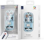 WIWU WM105 Crystal Transparent Magnatic Wireless Mouse Blue - Image 5