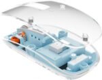 WIWU WM105 Crystal Transparent Magnatic Wireless Mouse Blue - Image 4