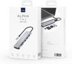WIWU Alpha 731HC 7X1 Aluminum Alloy TYPE C Hub 100W Gray - Image 8