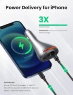 UGREEN Car Charger with Dual USB Ports Single Extension Socket - Image 5