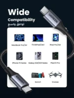 UGREEN 90440 US535 240W USB-C to USB-C PD 2m Fast Charging Cable -Space Grey - Image 4