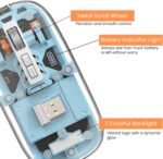 WIWU WM105 Crystal Transparent Magnatic Wireless Mouse Blue - Image 2