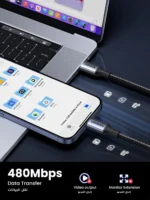 UGREEN 90440 US535 240W USB-C to USB-C PD 2m Fast Charging Cable -Space Grey - Image 5