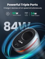 UGREEN Car Charger with Dual USB Ports Single Extension Socket - Image 2