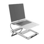 Wiwu A821CH Laptop Stand Aluminum Alloy With 8X1 USB -C Docking Station - Grey - Image 2