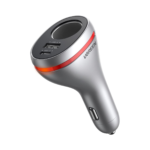 UGREEN Car Charger with Dual USB Ports Single Extension Socket