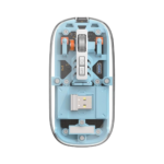 WIWU WM105 Crystal Transparent Magnatic Wireless Mouse Blue