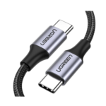 UGREEN USB 2.0 C M- M Round Cable Nickel Plating Aluminum Shell 1m (Gray Black)