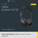 Jabra Evolve2 40 SE Wired Stereo Noise-Cancelling Headset, USB-A Cable Wired Headset - Image 5