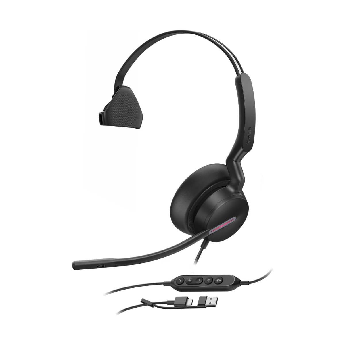 Yealink Wired Headset UH46 Mono USB-C/A - Teams Yealink Wired Headset UH46 Mono USB-C/A - Teams - Image 1